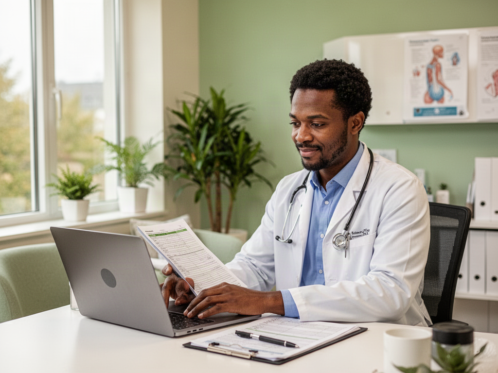 Direct primary care physician providing telehealth care